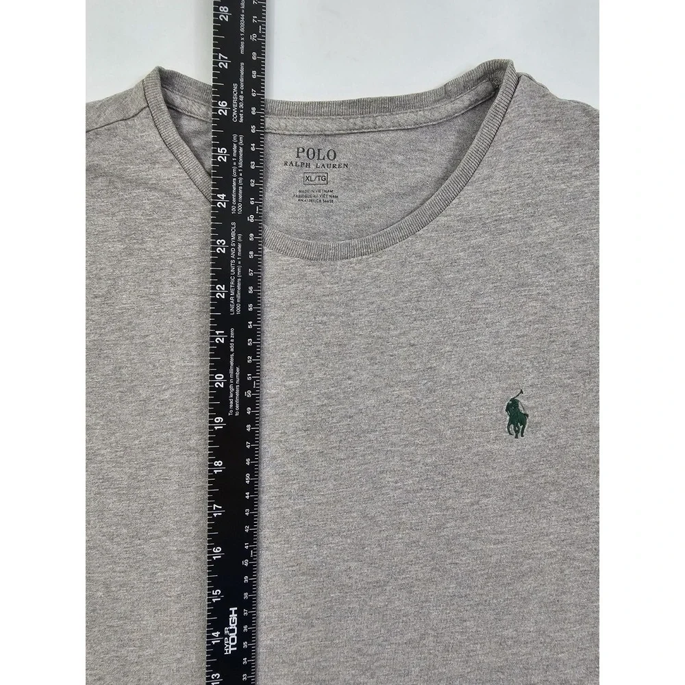 Vintage Single Stitch Polo Ralph Lauren Casual Men's XLarge Light‎ Gray T Shirt